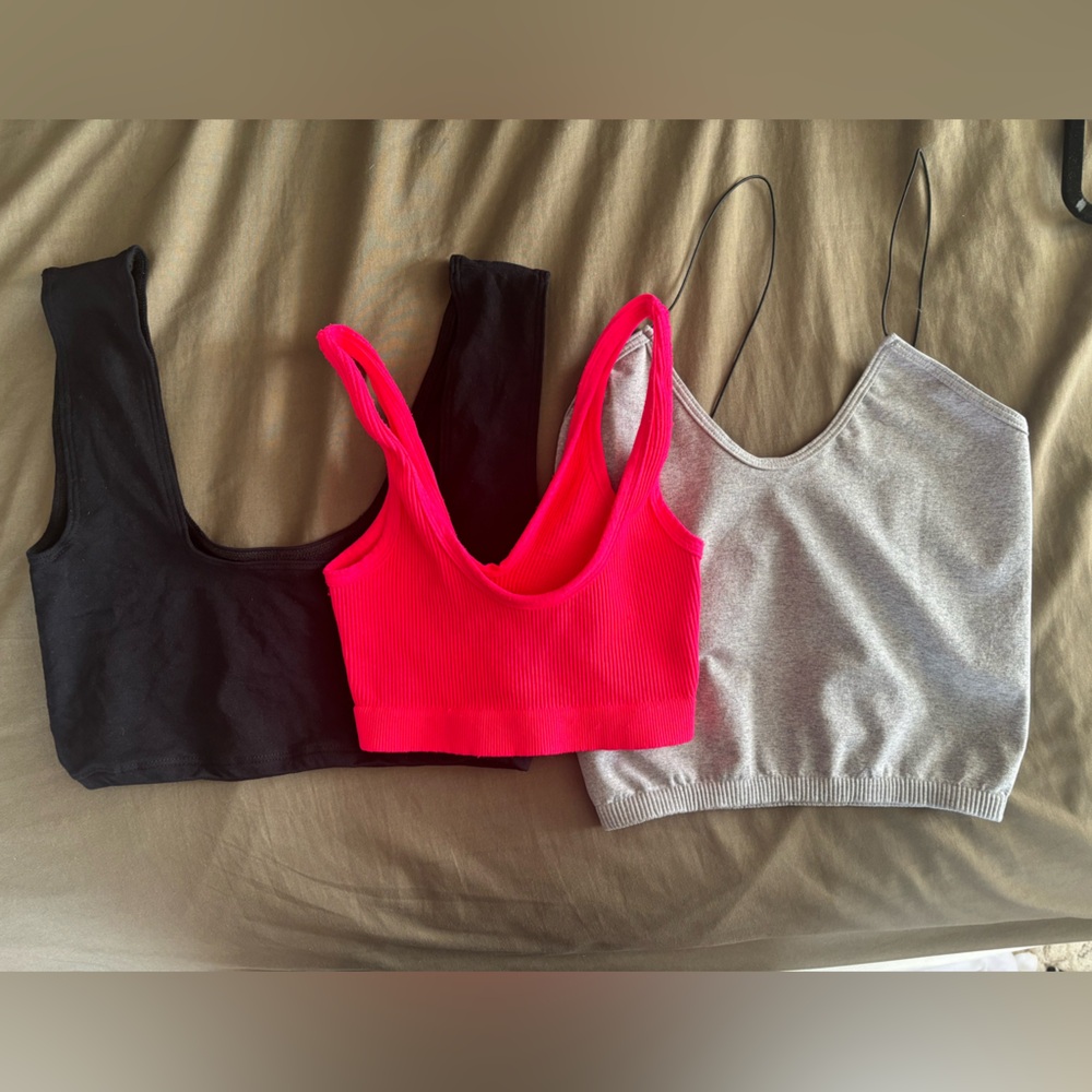 NWOT FP 3 pack tops - flaws in pink shown